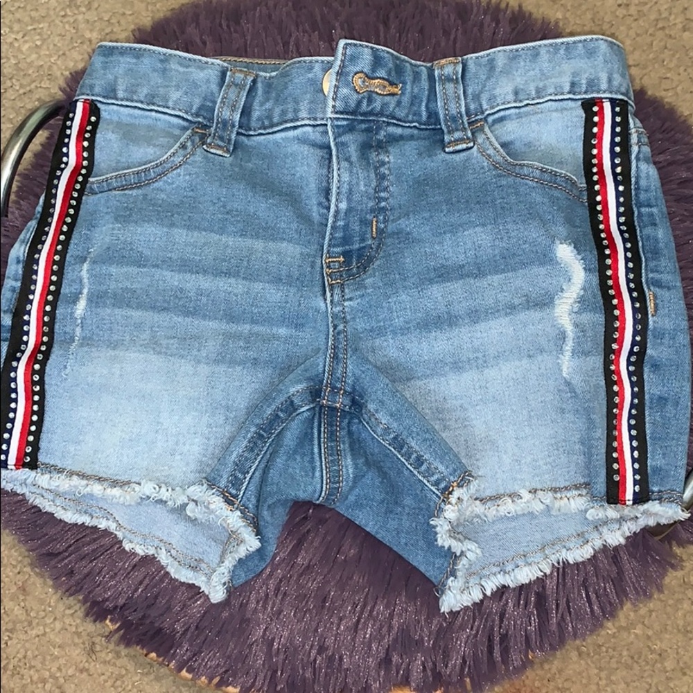 Girls Justice red white and blue shorts